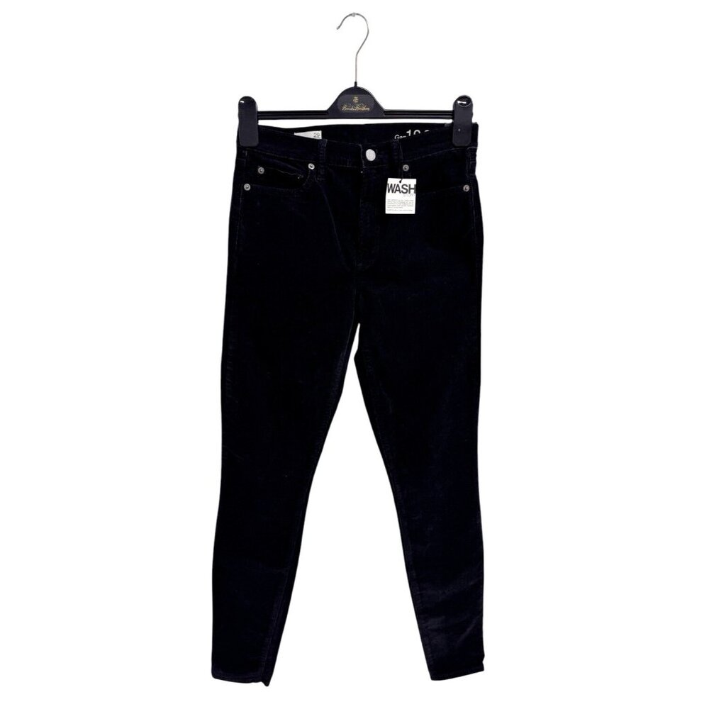 Gap 1969 women's Corduroy black pants Skinny High Rise pants size 29